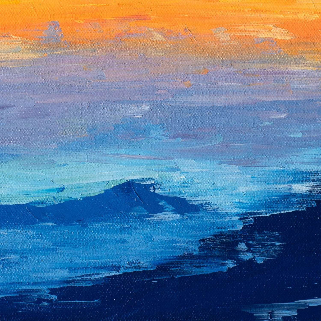 Original Art | Abstract Oil Painting | Oil on Canvas | Sunrise | 60cm x 50cm - LohillArt