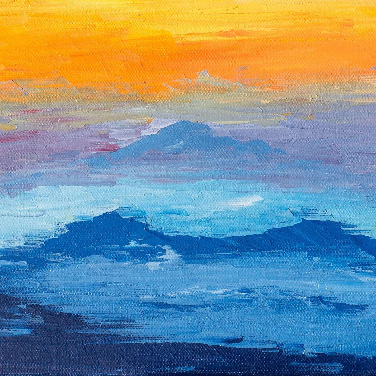 Original Art | Abstract Oil Painting | Oil on Canvas | Sunrise | 60cm x 50cm - LohillArt