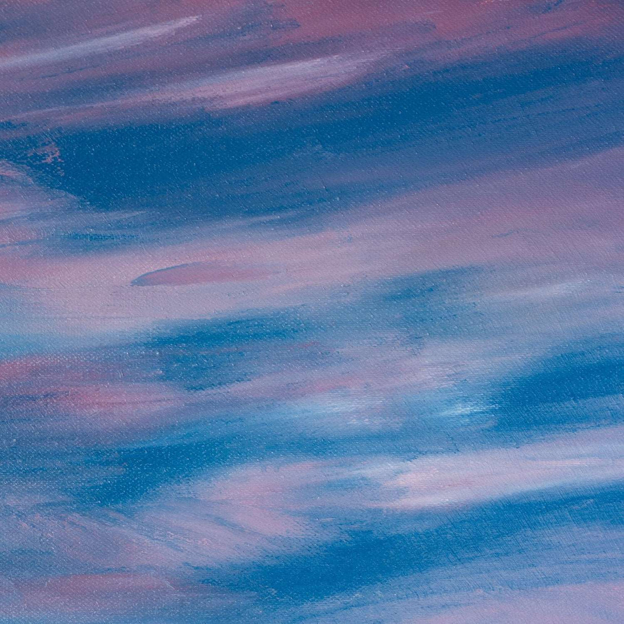 Original Abstract Oil Painting on Canvas - Morning glow over the sea