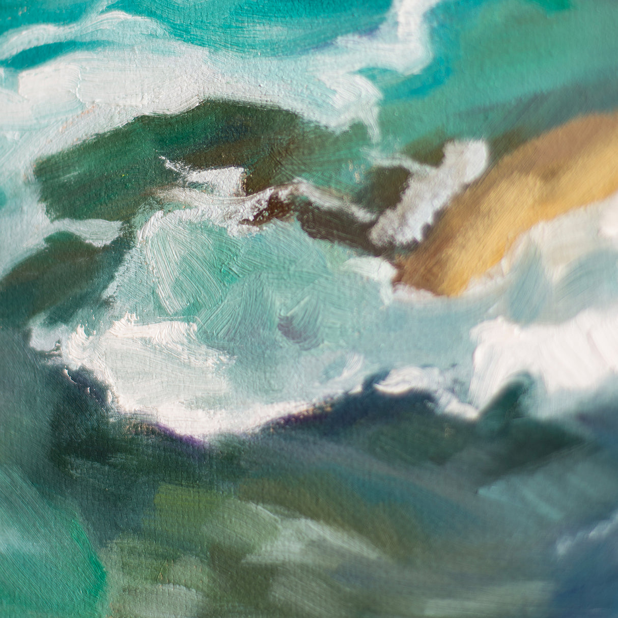 Original Serene Seascape Oil Painting on Canvas 20x24" - Signed Coastal Wall Art