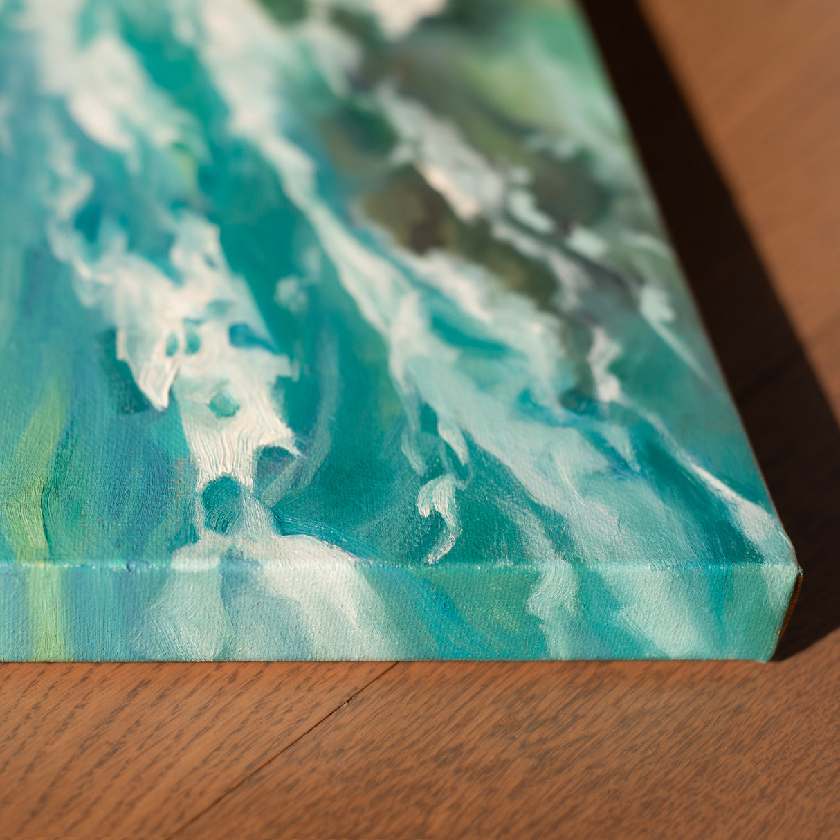 Original Serene Seascape Oil Painting on Canvas 20x24" - Signed Coastal Wall Art