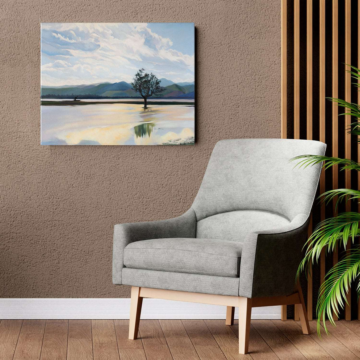 Original Art | Landscape Oil Painting | Oil on Canvas | By the Lake | 40 x 50cm - LohillArt