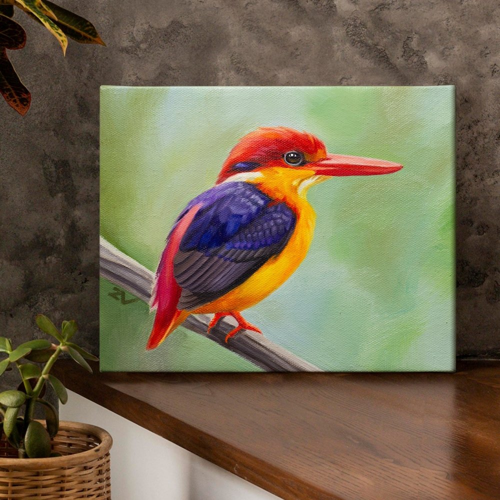 Original Oil Painting on Canvas - Bird#WT1