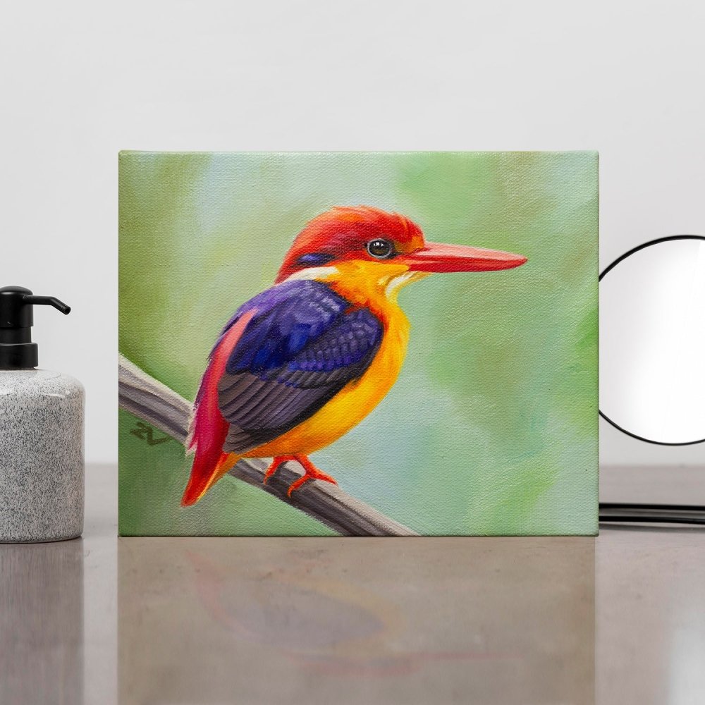 Original Oil Painting on Canvas - Bird#WT1