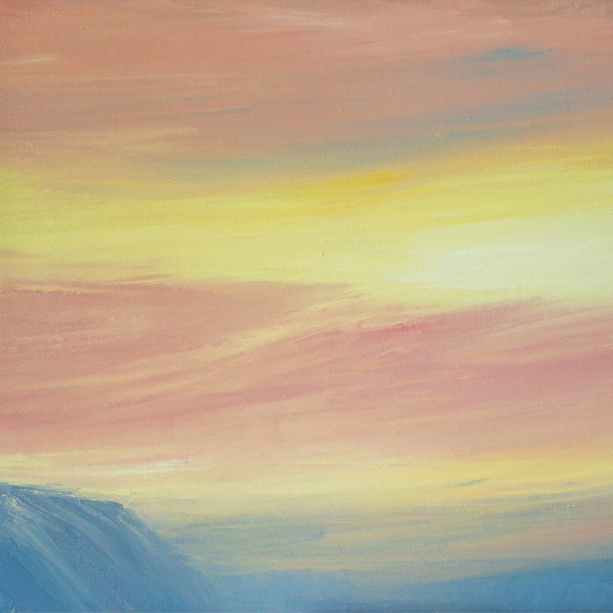 Original Art | Abstract Oil Painting | Oil on Canvas | Sunrise | 60cm x 60cm - LohillArt