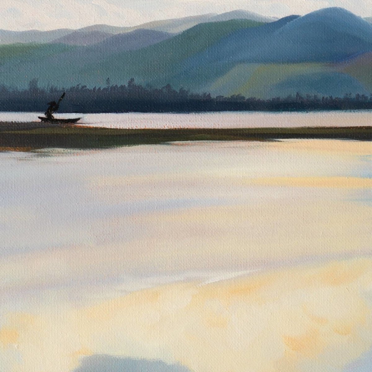 Original Art | Landscape Oil Painting | Oil on Canvas | By the Lake | 40 x 50cm - LohillArt