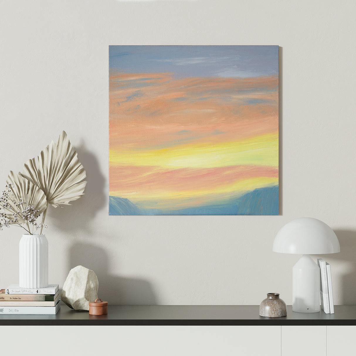 Origina Abstract Oil Painting on Canvas - Sunrise
