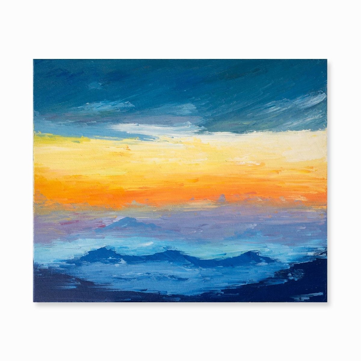 Original Art | Abstract Oil Painting | Oil on Canvas | Sunrise | 60cm x 50cm - LohillArt