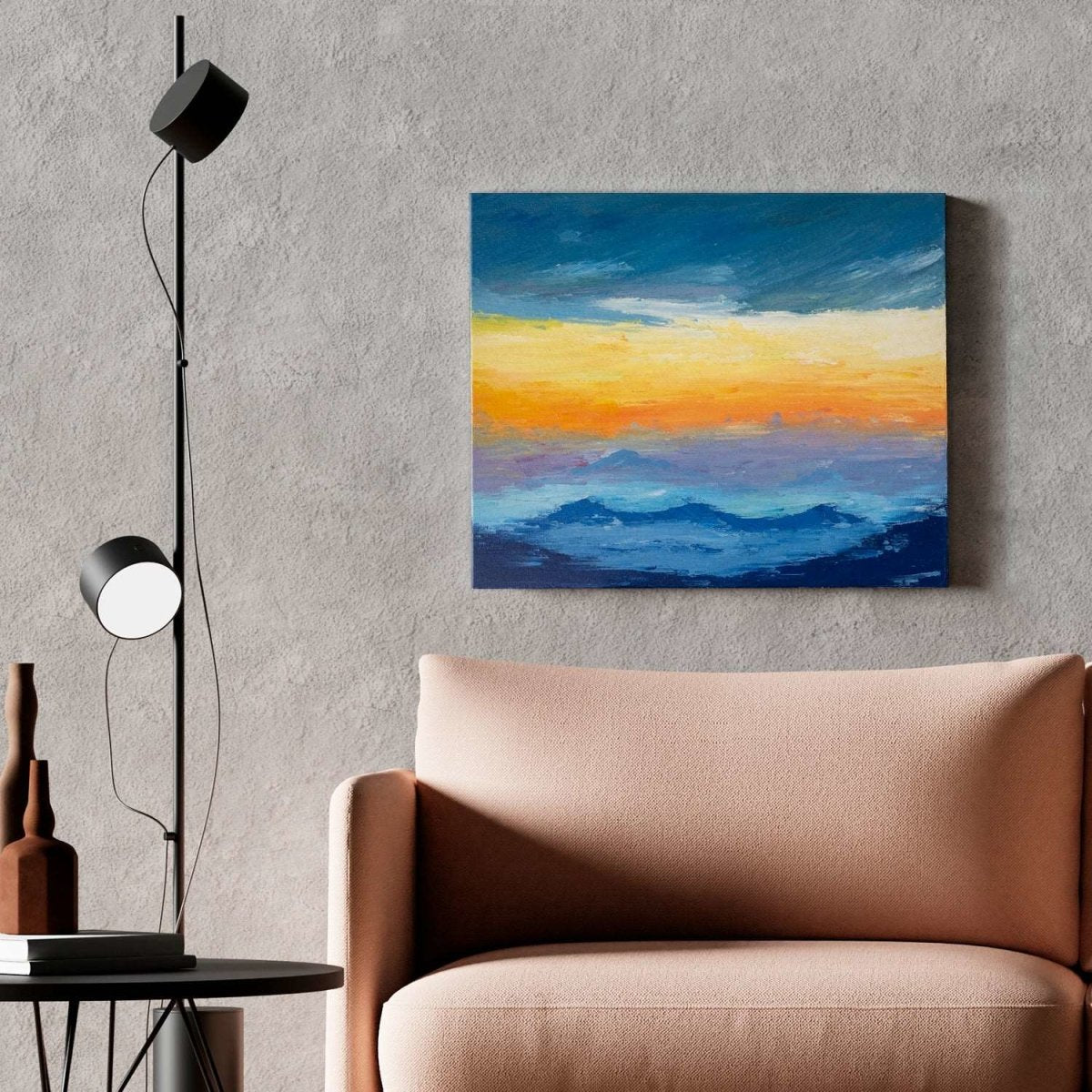 Original Art | Abstract Oil Painting | Oil on Canvas | Sunrise | 60cm x 50cm - LohillArt