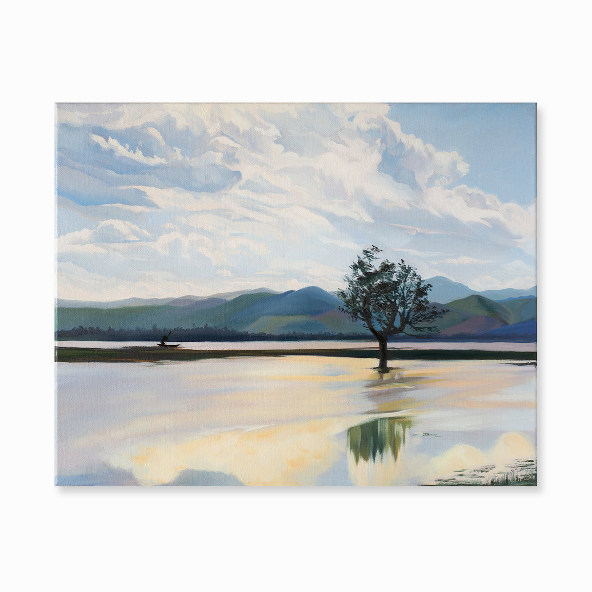 Original Art | Landscape Oil Painting | Oil on Canvas | By the Lake | 40 x 50cm - LohillArt