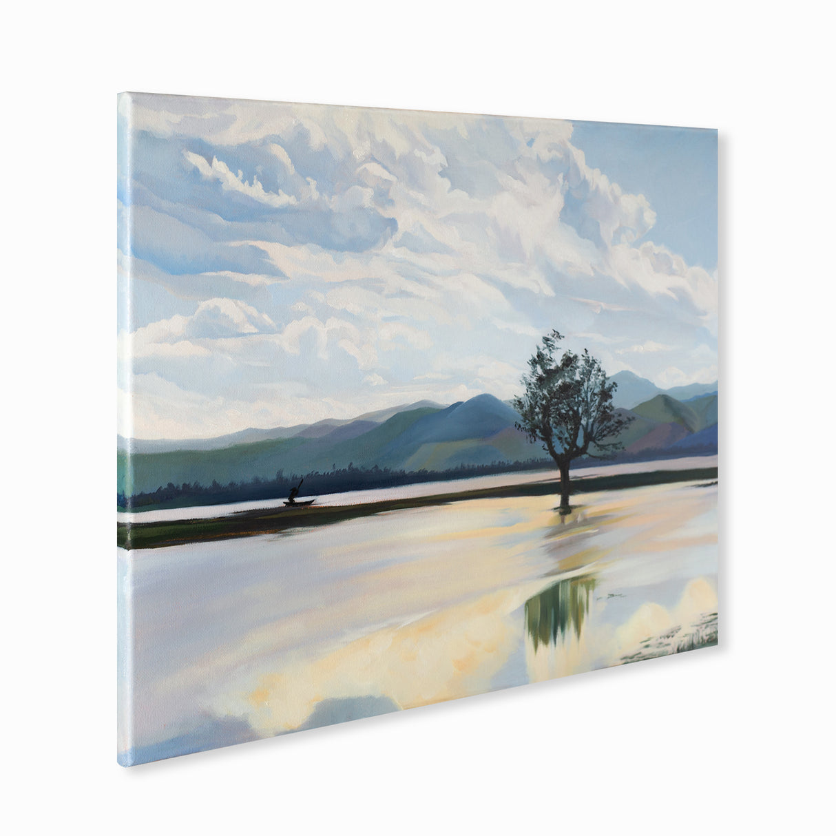 Original Art | Landscape Oil Painting | Oil on Canvas | By the Lake | 40 x 50cm - LohillArt