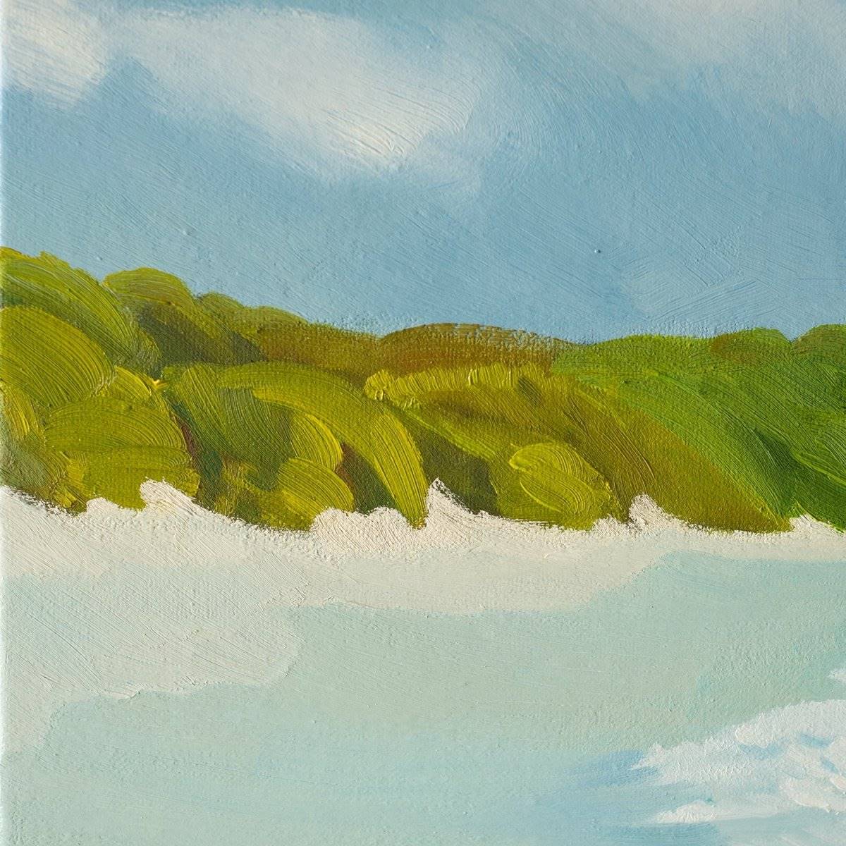 Original Landscape Oil Painting on Canvas - Seaside