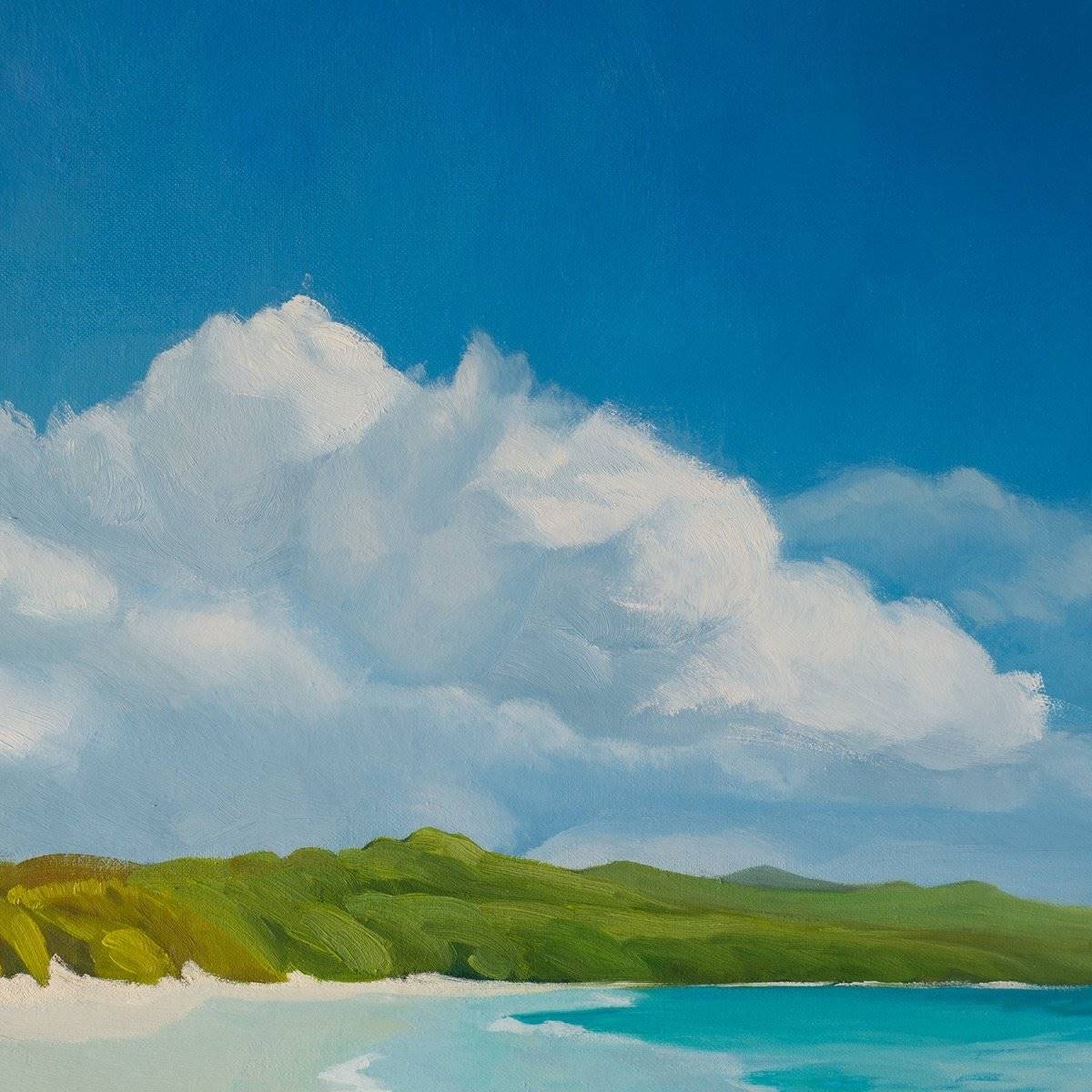 Original Landscape Oil Painting on Canvas - Seaside