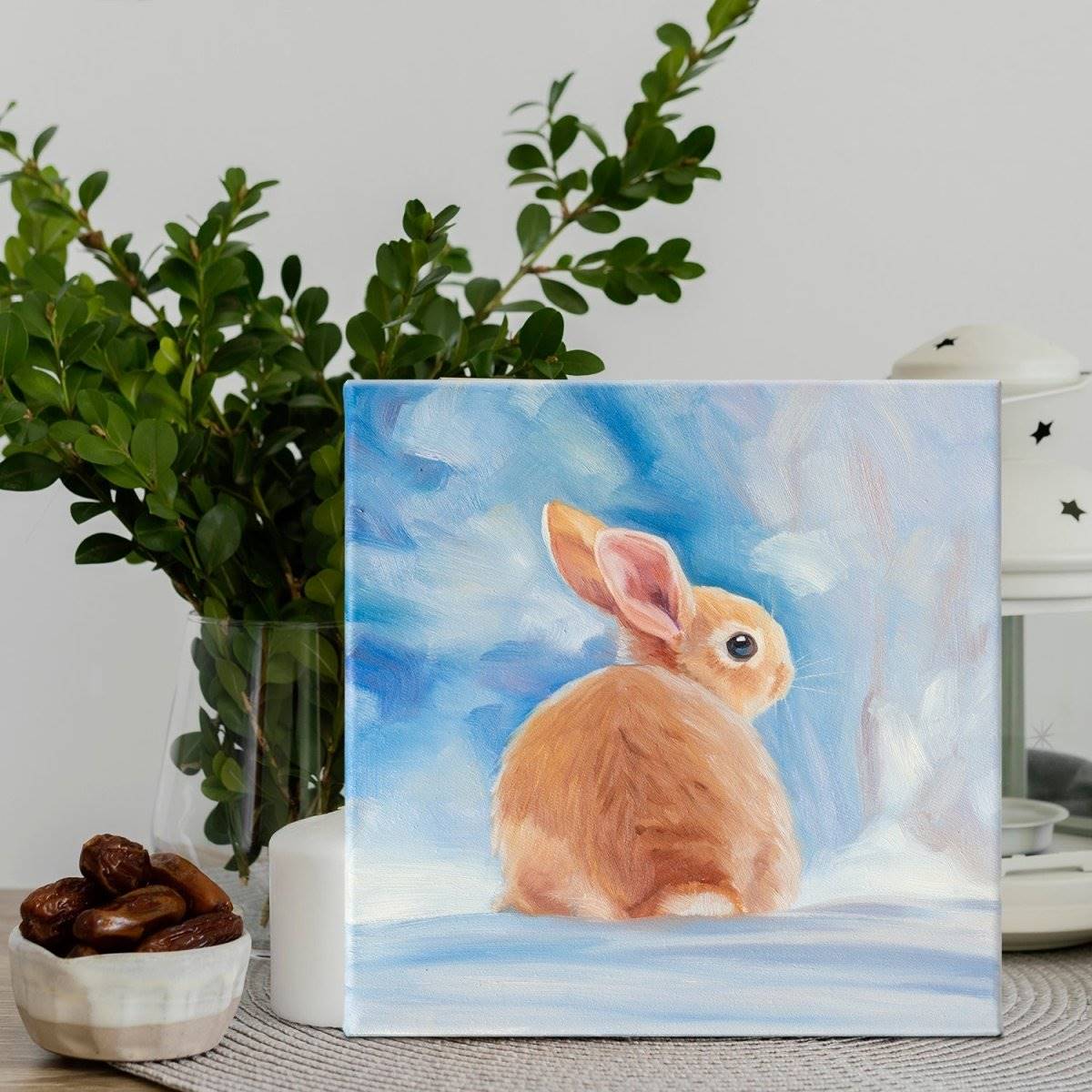 Original Oil Painting on Canvas - Rabbit #AT7