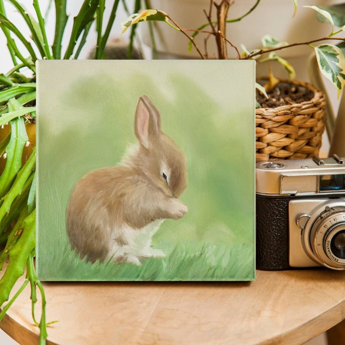Original Oil Painting on Canvas - Rabbit #AT5