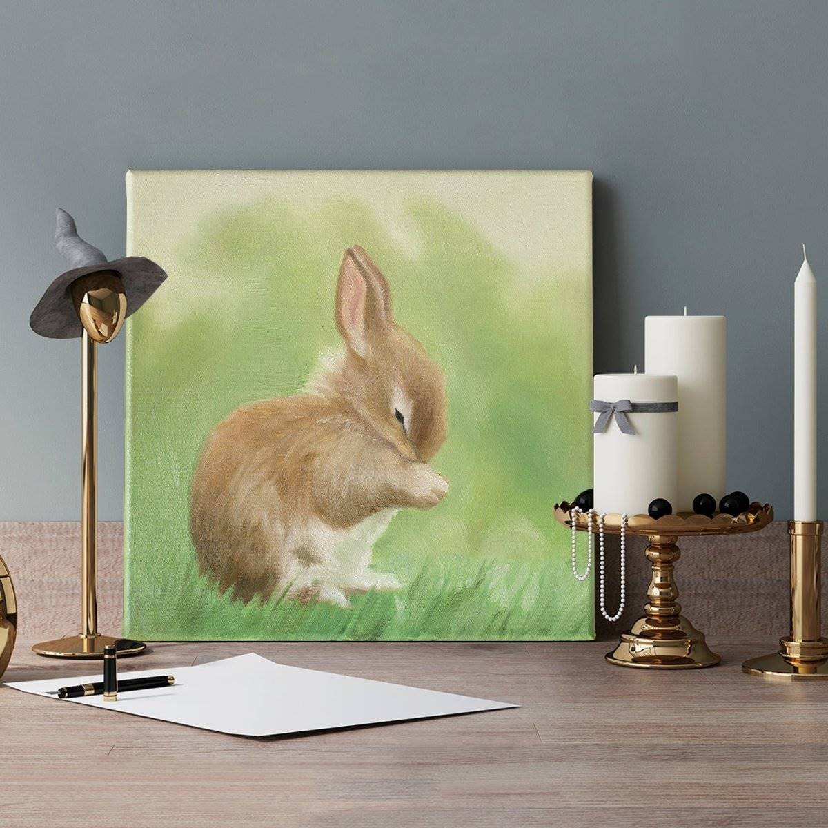 Original Oil Painting on Canvas - Rabbit #AT5