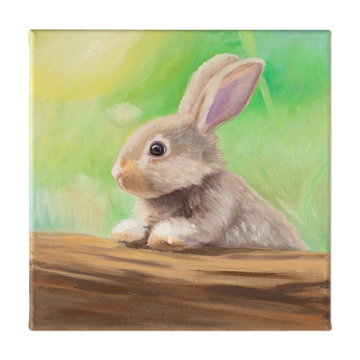 Original Oil Painting on Canvas - Rabbit #AT4