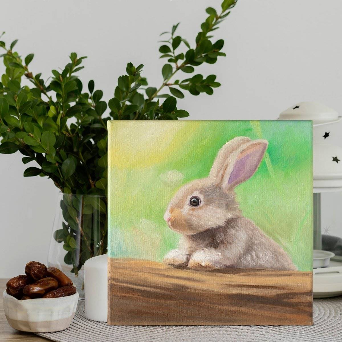 Original Oil Painting on Canvas - Rabbit #AT4