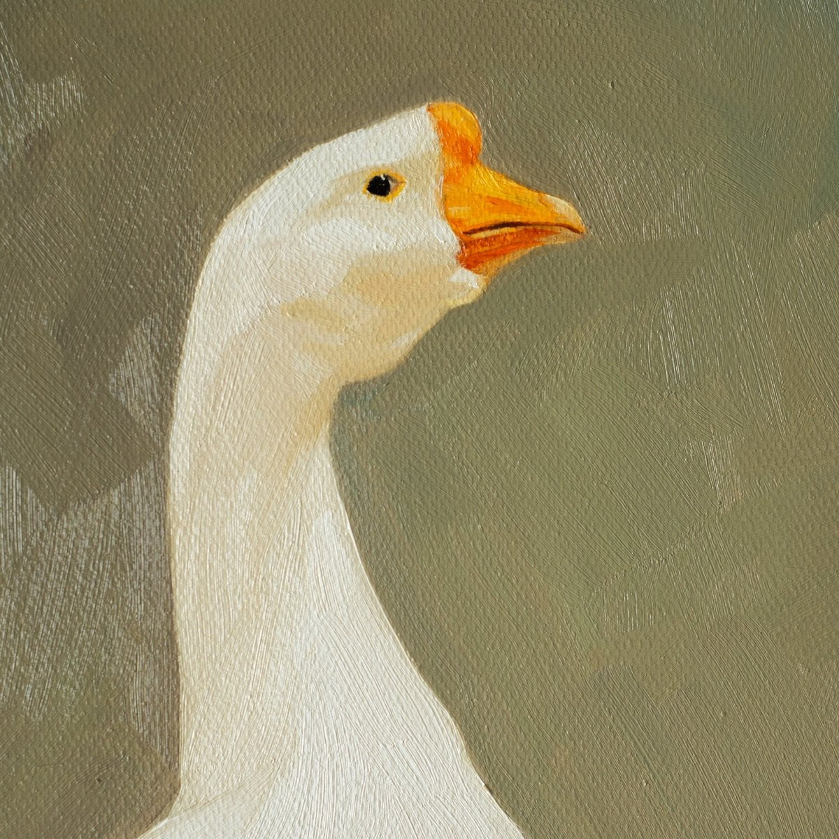 Original Oil Painting on Canvas - Goose