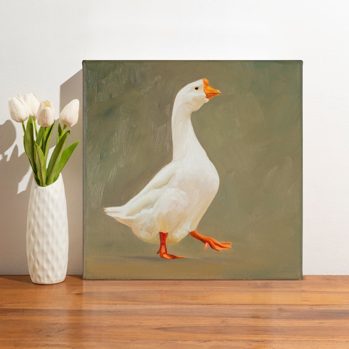 Original Oil Painting on Canvas - Goose