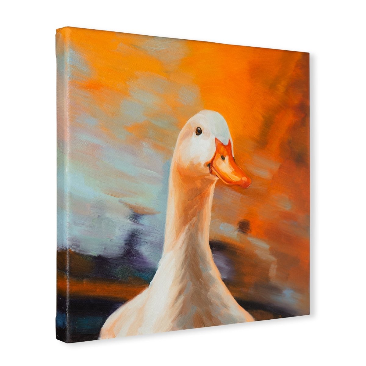 Original Oil Painting on Canvas - Duck