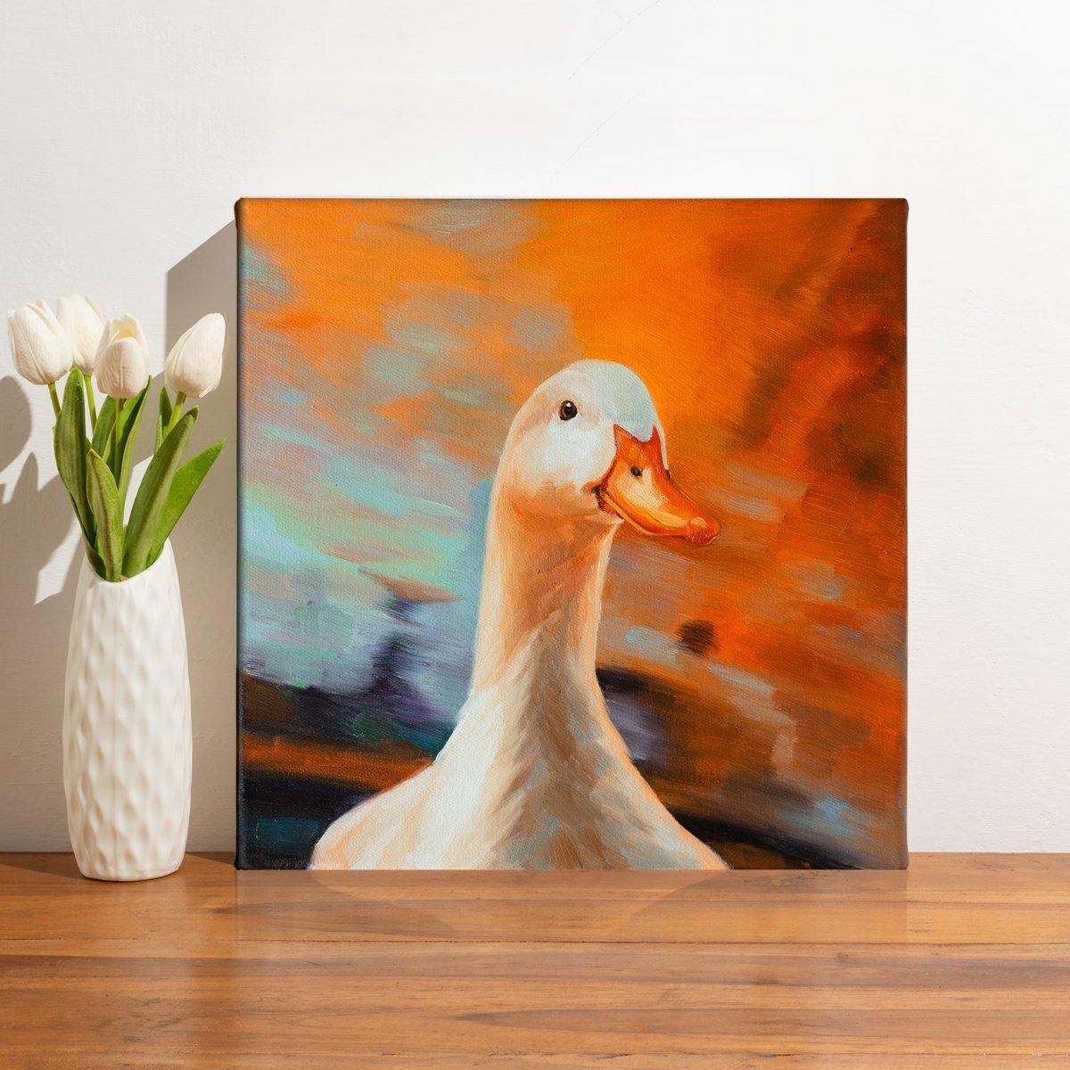 Original Oil Painting on Canvas - Duck