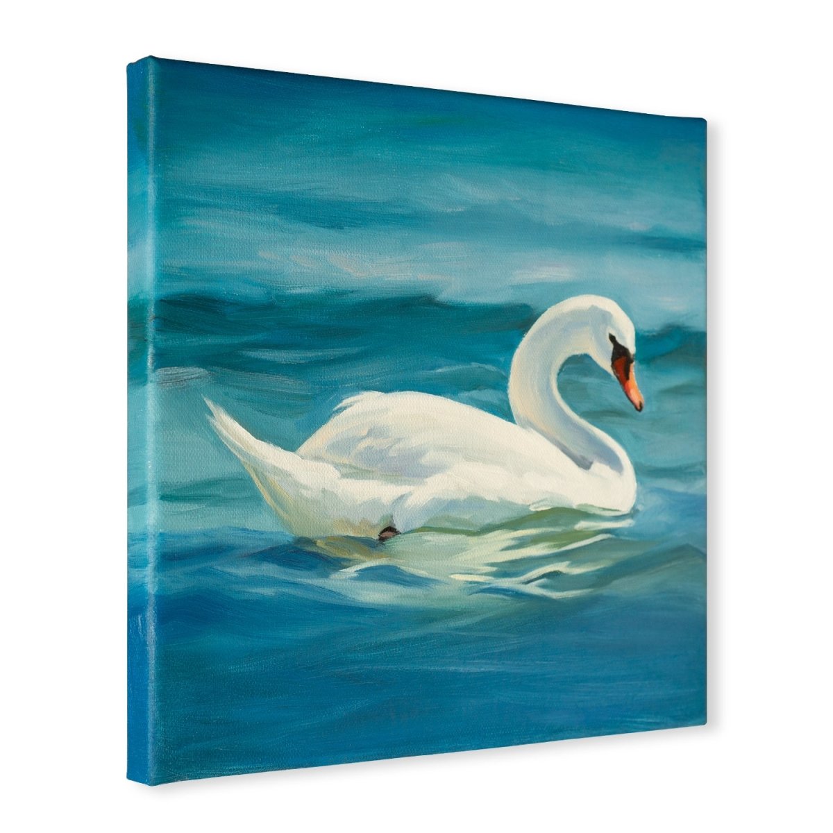 Original Oil Painting on Canvas - Swan