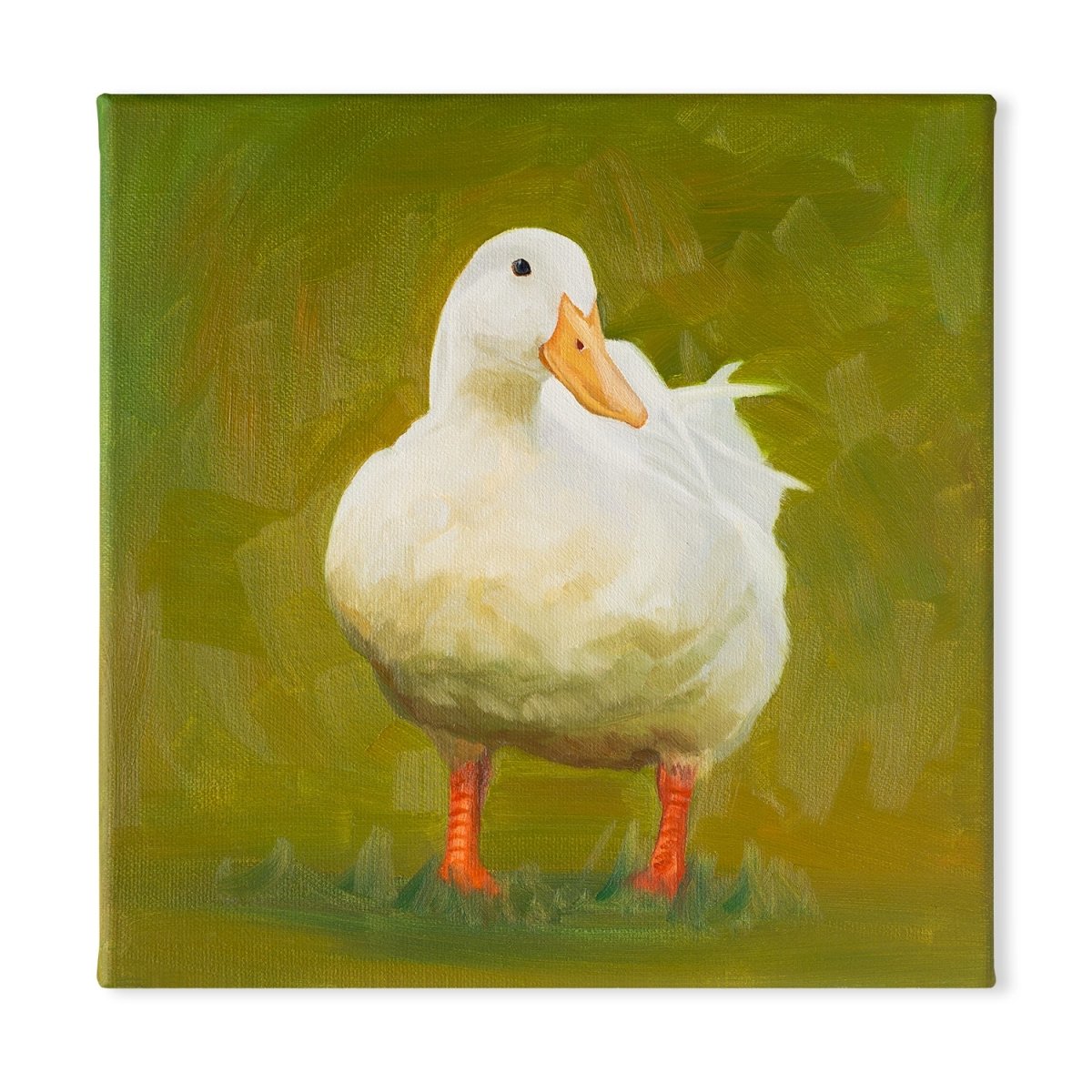 Original Oil Painting on Canvas - Duck