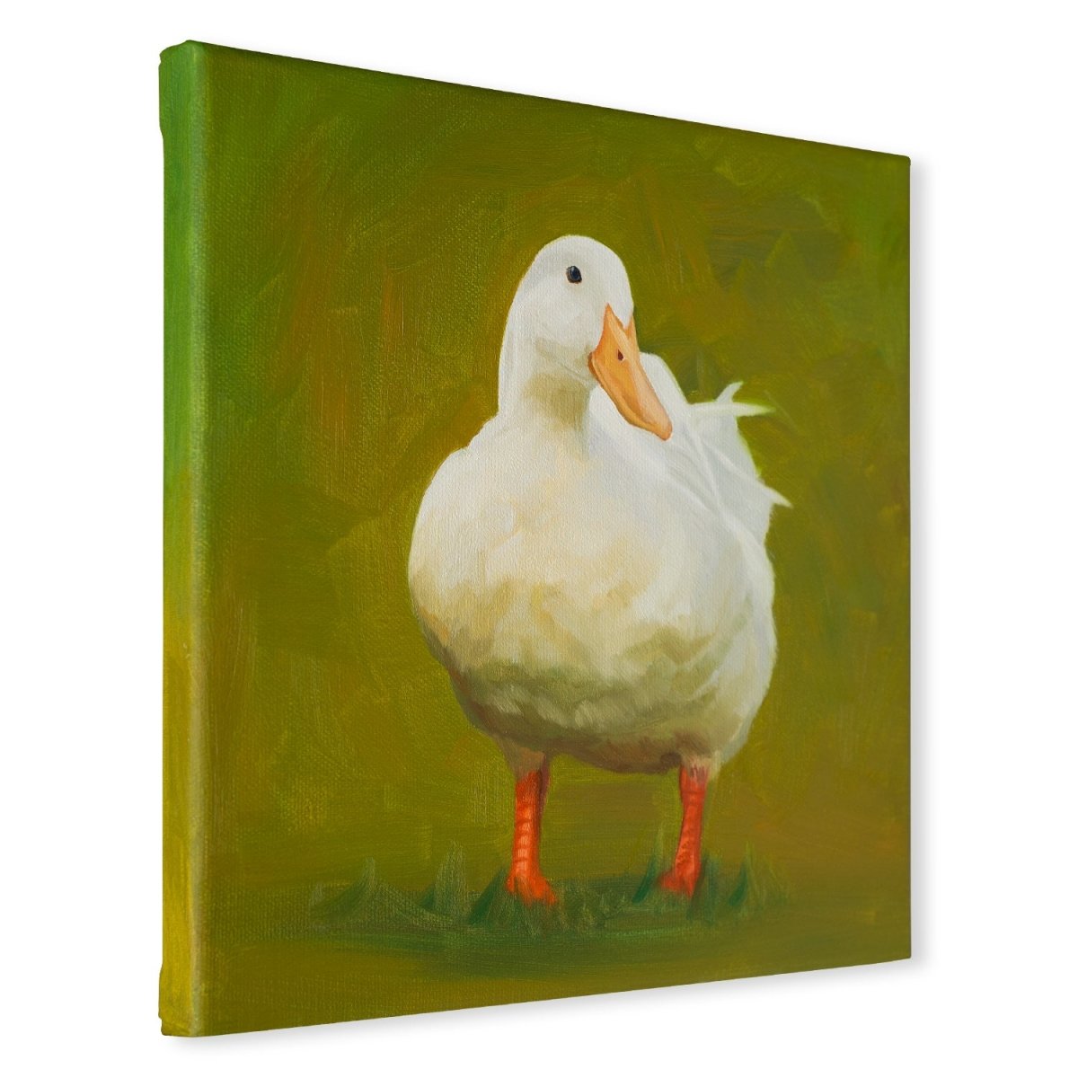 Original Oil Painting on Canvas - Duck