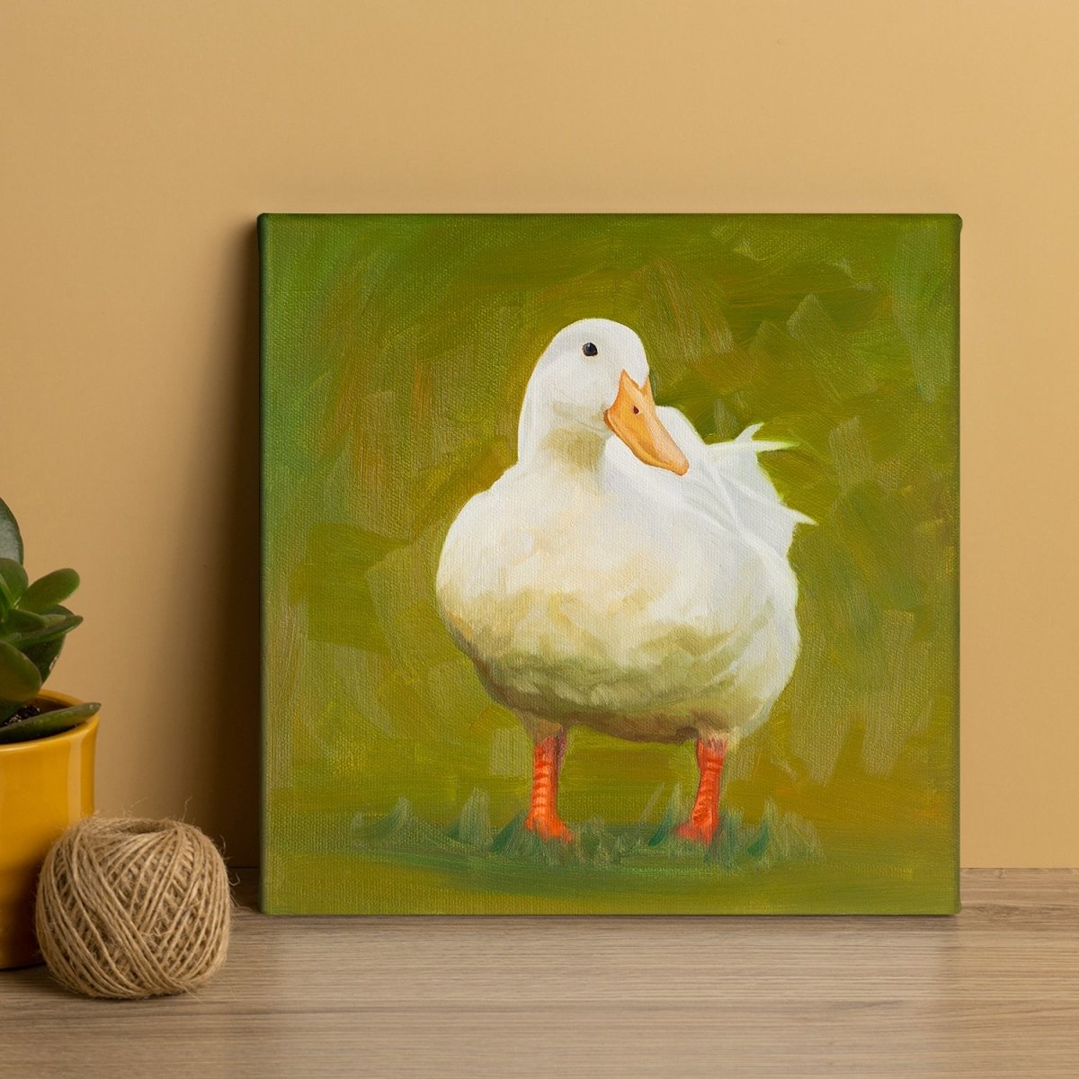 Original Oil Painting on Canvas - Duck