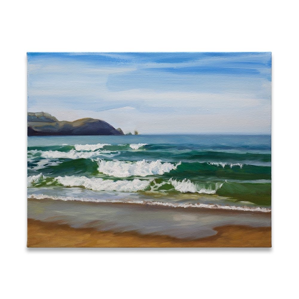 Beach - Original Oil Painting on Canvas