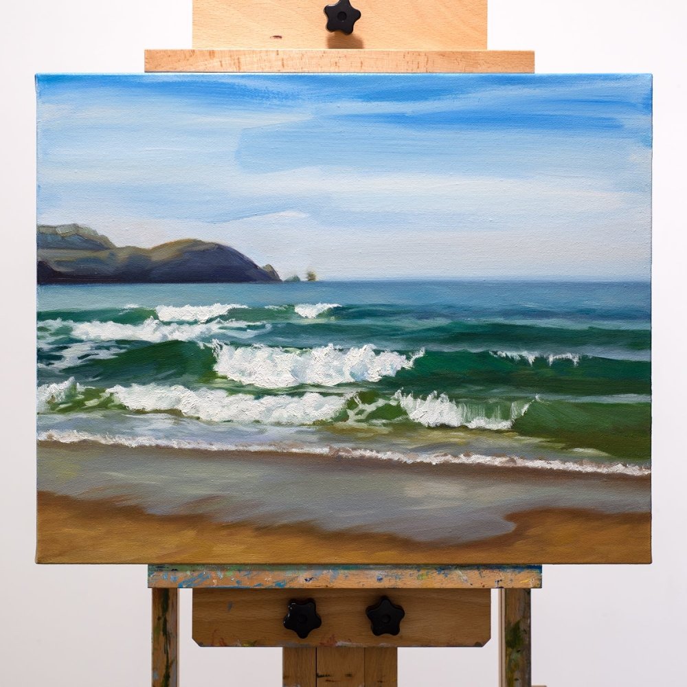 Beach - Original Oil Painting on Canvas