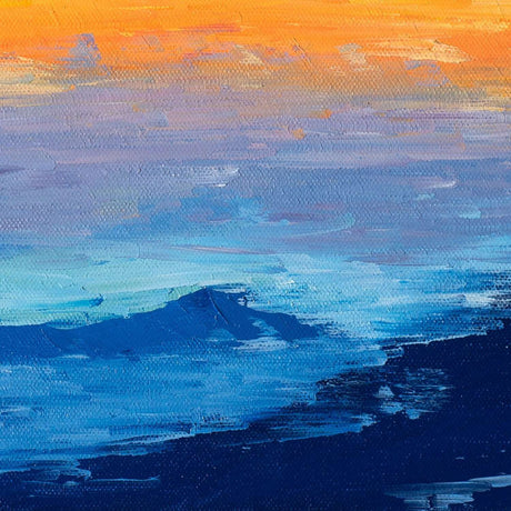Original Art | Abstract Oil Painting | Oil on Canvas | Sunrise | 60cm x 50cm - LohillArt