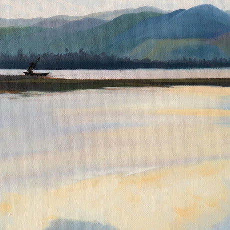 Original Art | Landscape Oil Painting | Oil on Canvas | By the Lake | 40 x 50cm - LohillArt