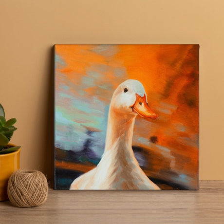 Original Oil Painting on Canvas  - Duck