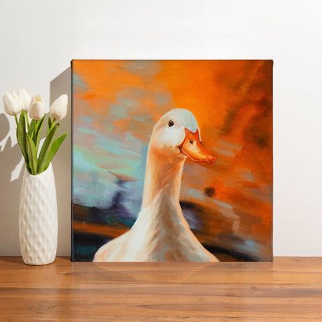 Original Oil Painting on Canvas  - Duck